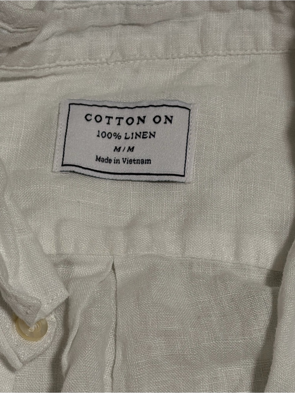 Cotton On White Linen Button-Down Shirt - Women's - Picture 3 of 3